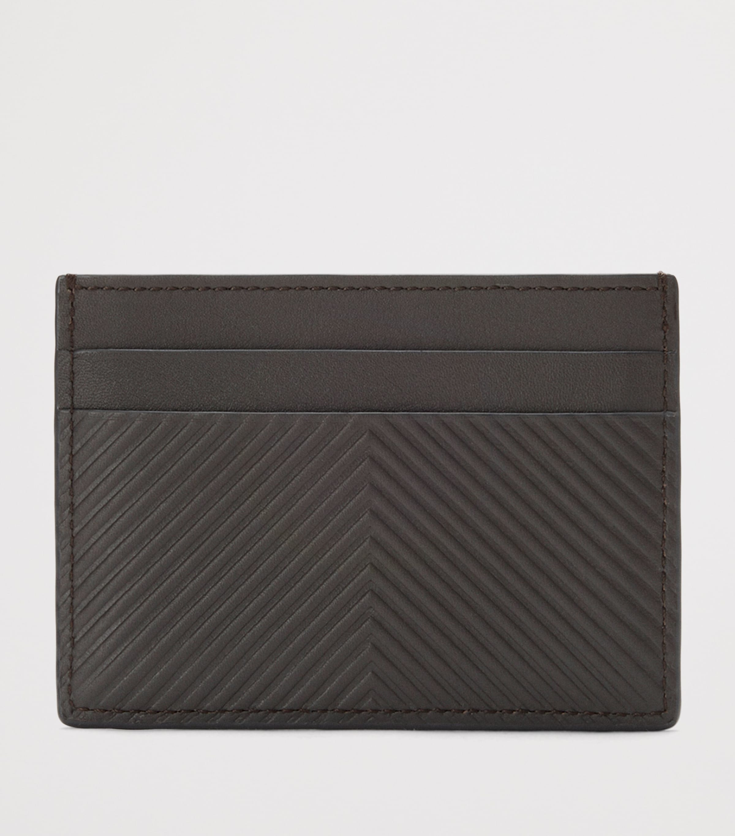 Leather Chevron Card Holder