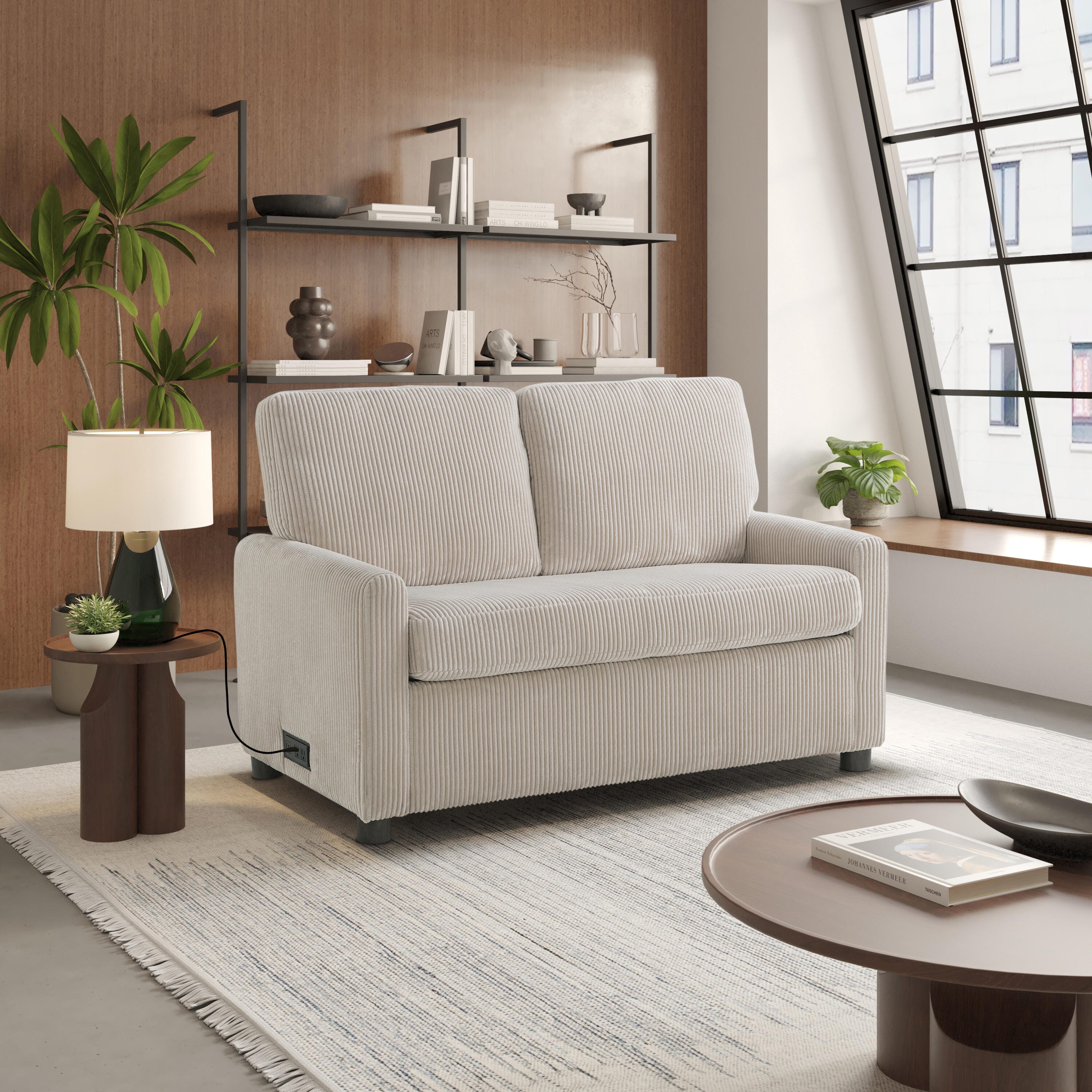 Serta Draper Twin Sofa Sleeper, Beige