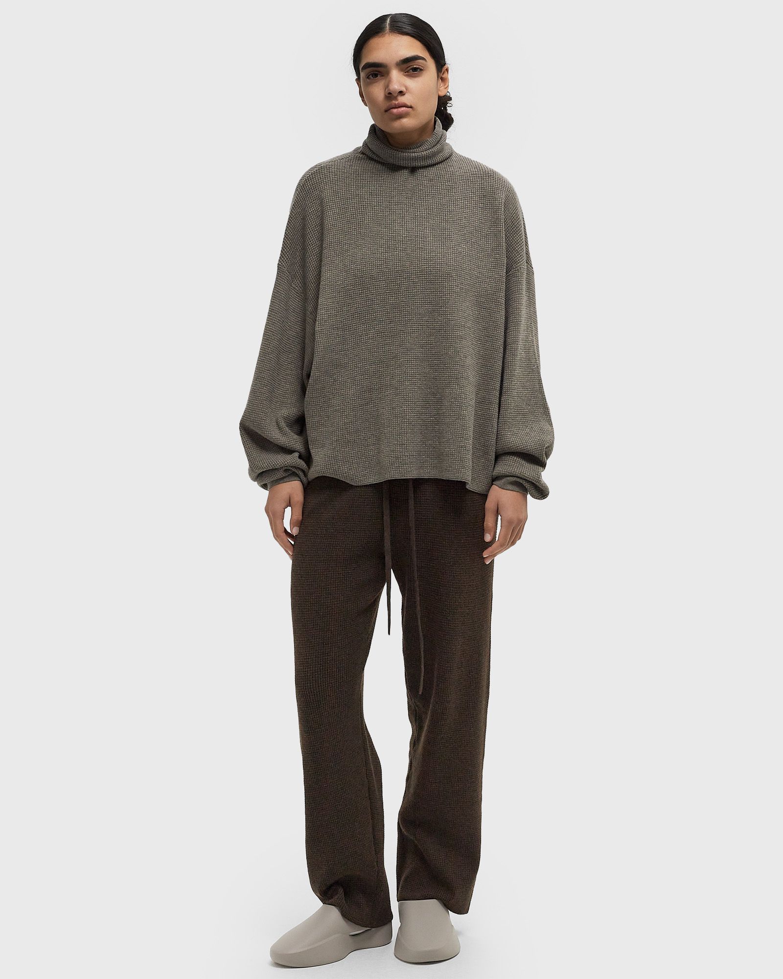 WAFFLE RELAXED PANT brown female Casual Pants now available at BSTN