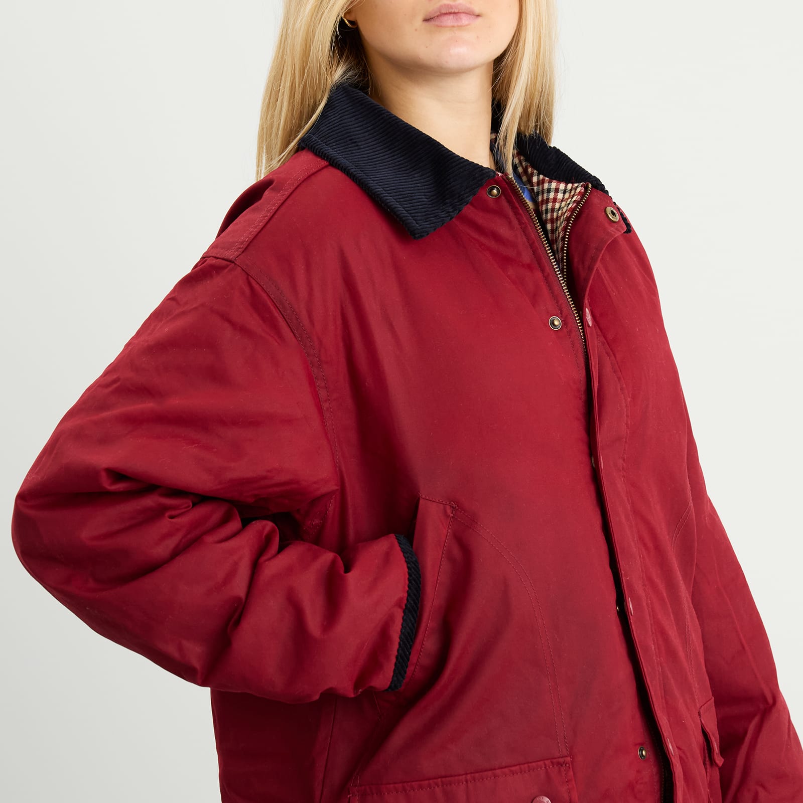 Women's Wax Rain Jacket Wine