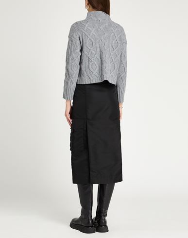 Woman Turtleneck Grey Size 2 Wool, Viscose, Polyamide, Cashmere