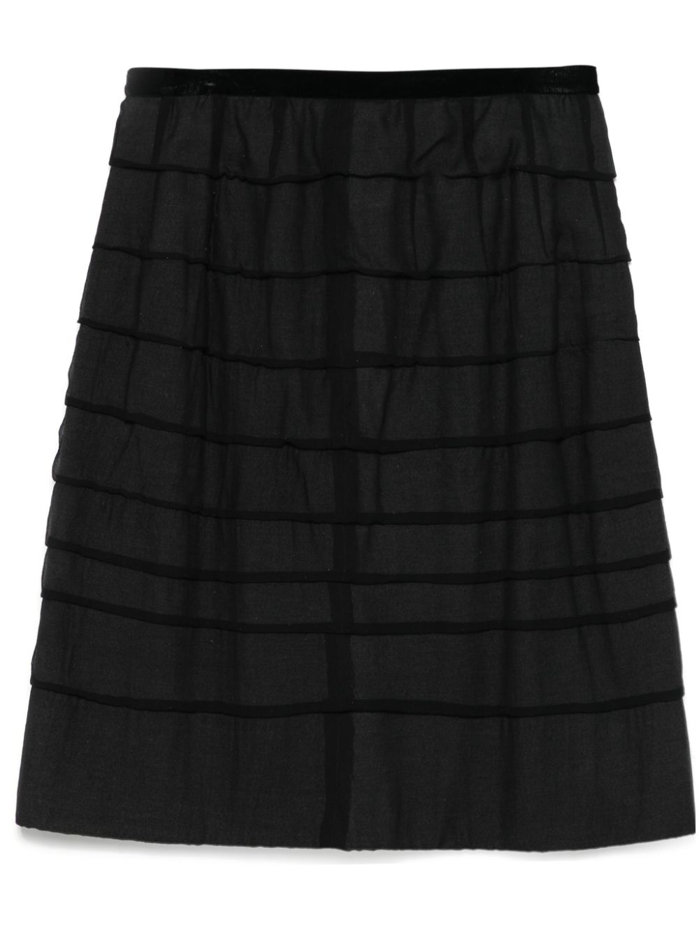 2006s striped skirt - Black