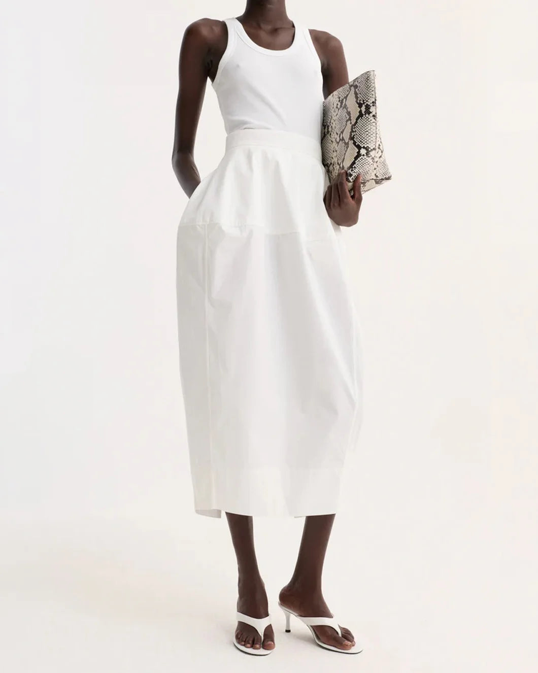 Sculptural Poplin Skirt