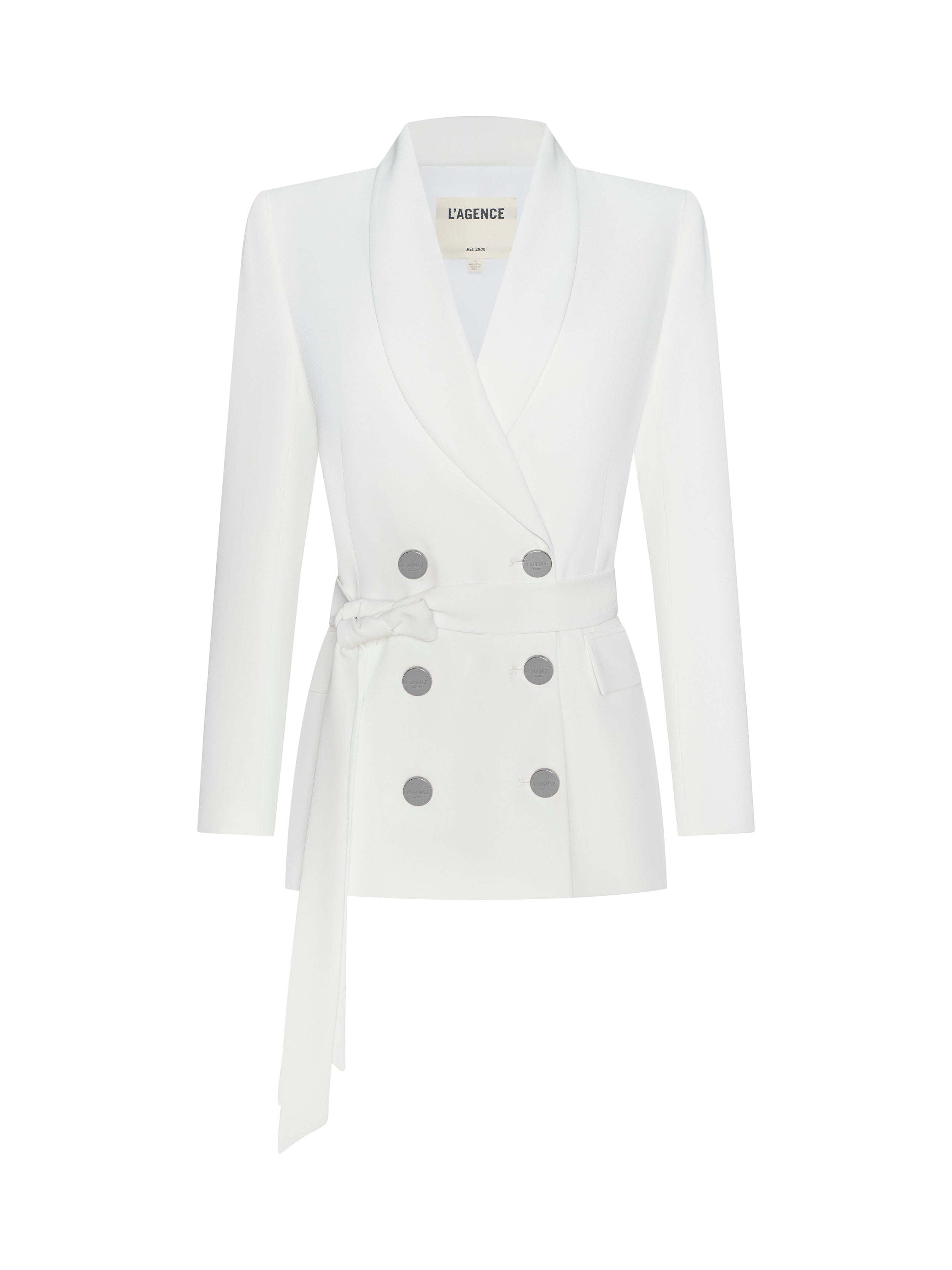 Aven Wrap Blazer In Ivory