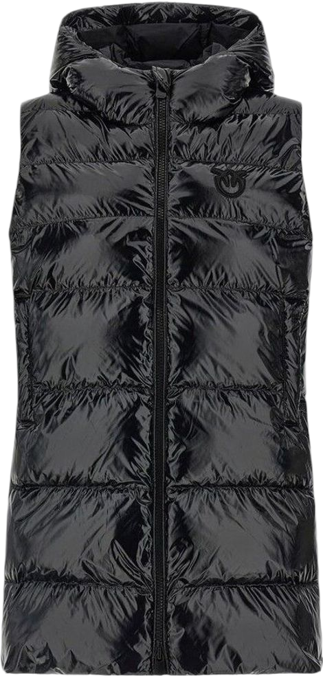 Quilted Polyamide Vest — Black
