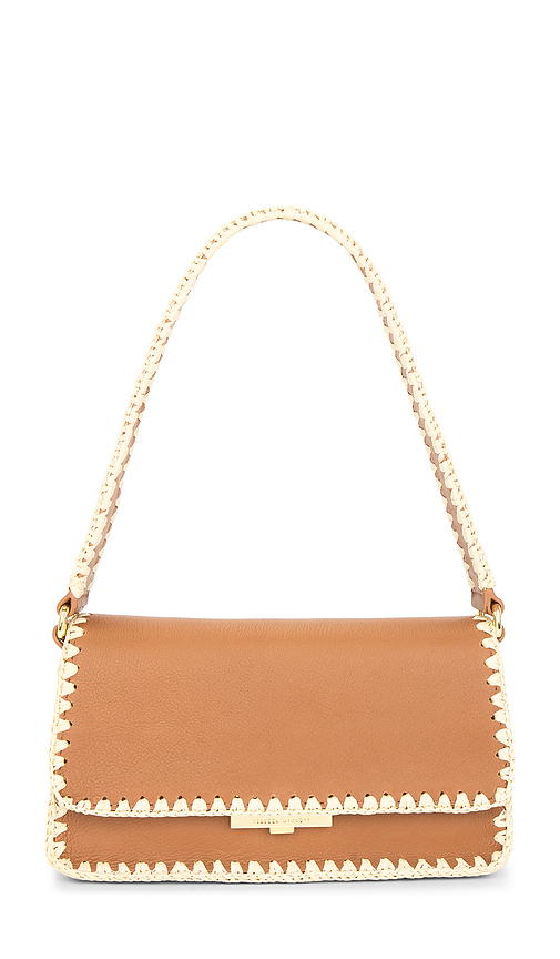 Rebecca Minkoff Berkley Flap Shoulder W/ Raffia in Cognac