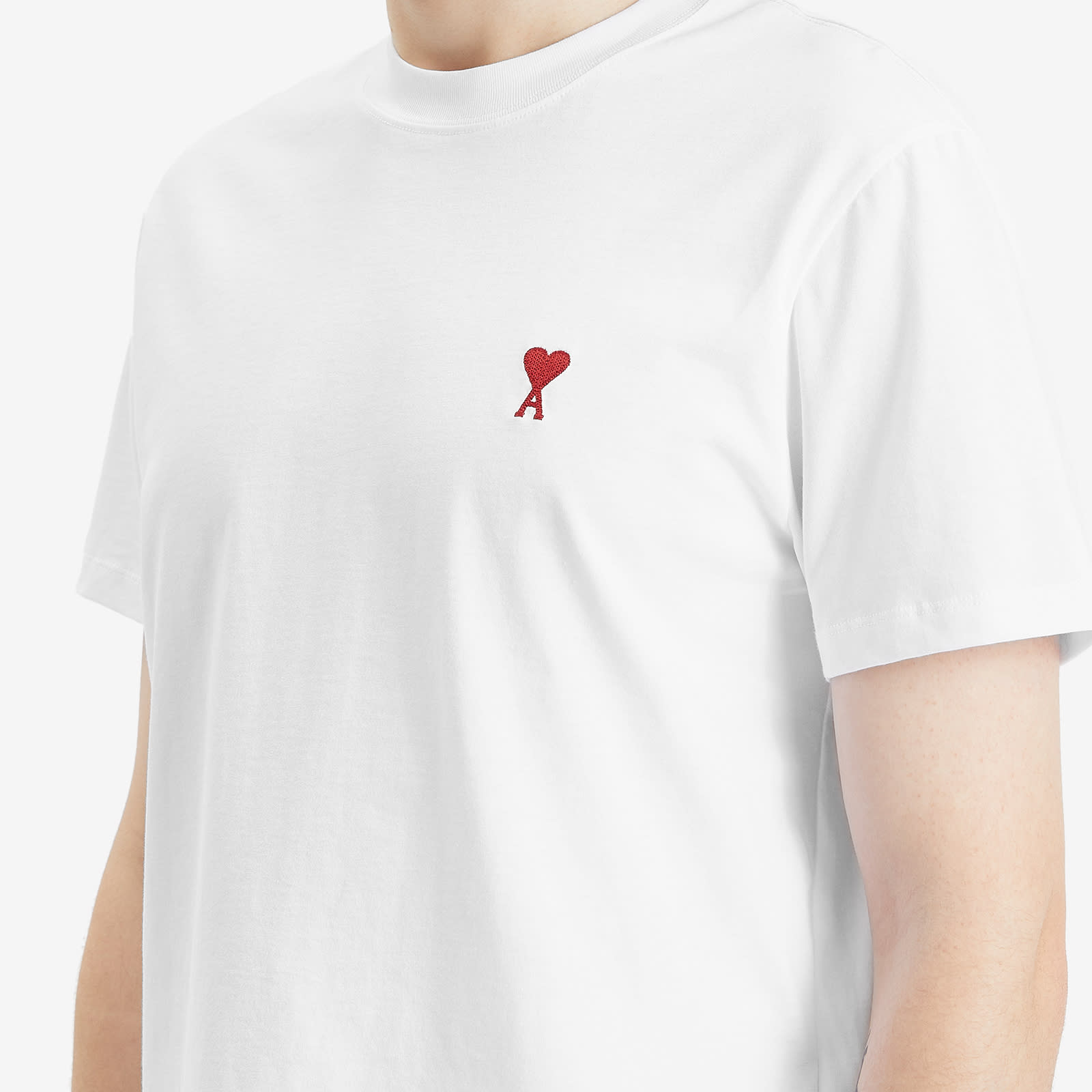 Men's Small Red ADC Classic T-Shirt in White