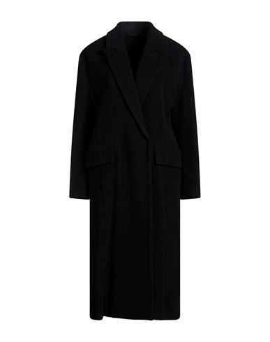 Woman Coat Black Size 6 Virgin Wool, Polyamide