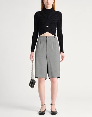 Woman Shorts & Bermuda Shorts Grey Size XS Polyester, Viscose, Elastane