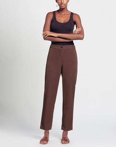 Même By Giab's Woman Pants Chocolate brown Size 8 Polyester, Elastane