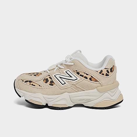 Girls' Toddler 9060 Casual Shoes in Beige Leopard