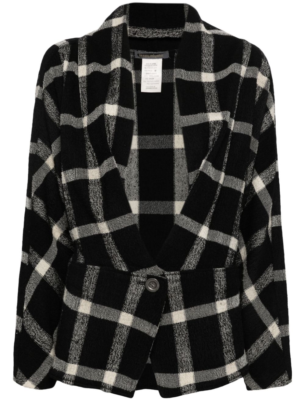 Check-pattern jacket - Black
