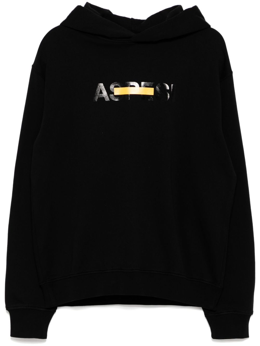Logo-printed hoodie - Black