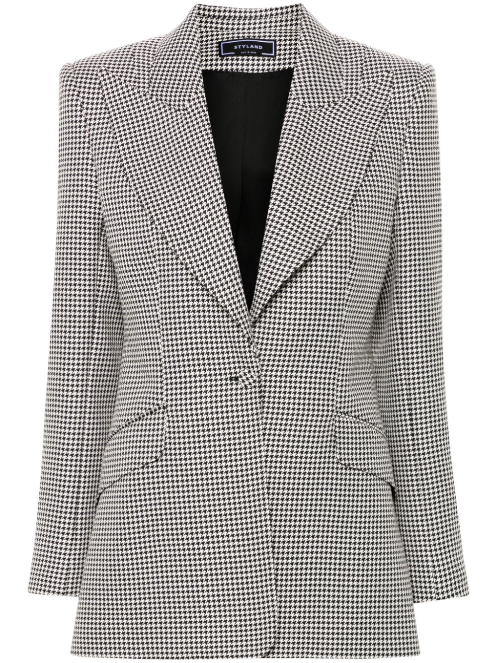 Houndstooth blazer - Black