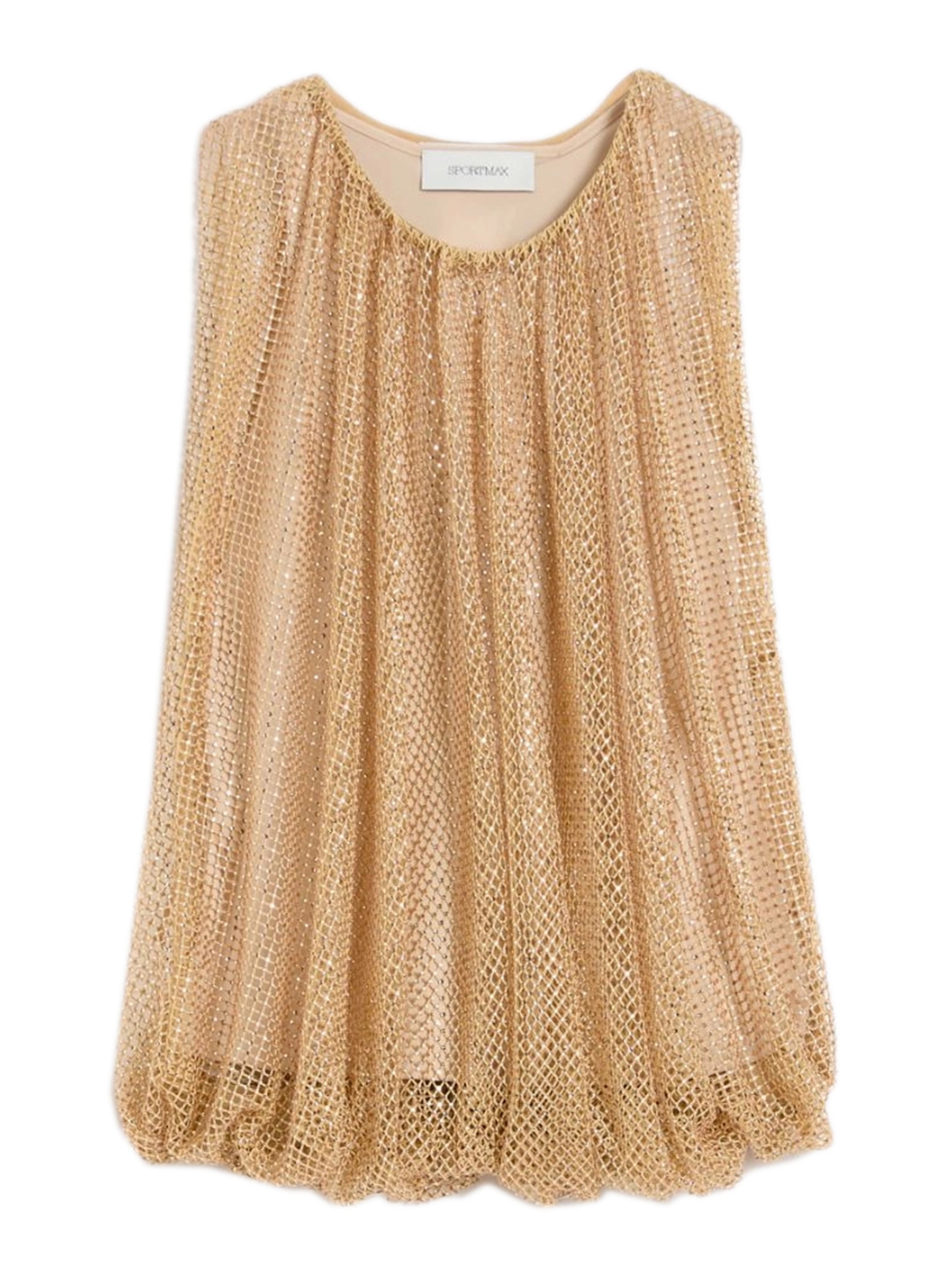 Soft Cut Mesh Tank Top with Bubble Hem - Size S