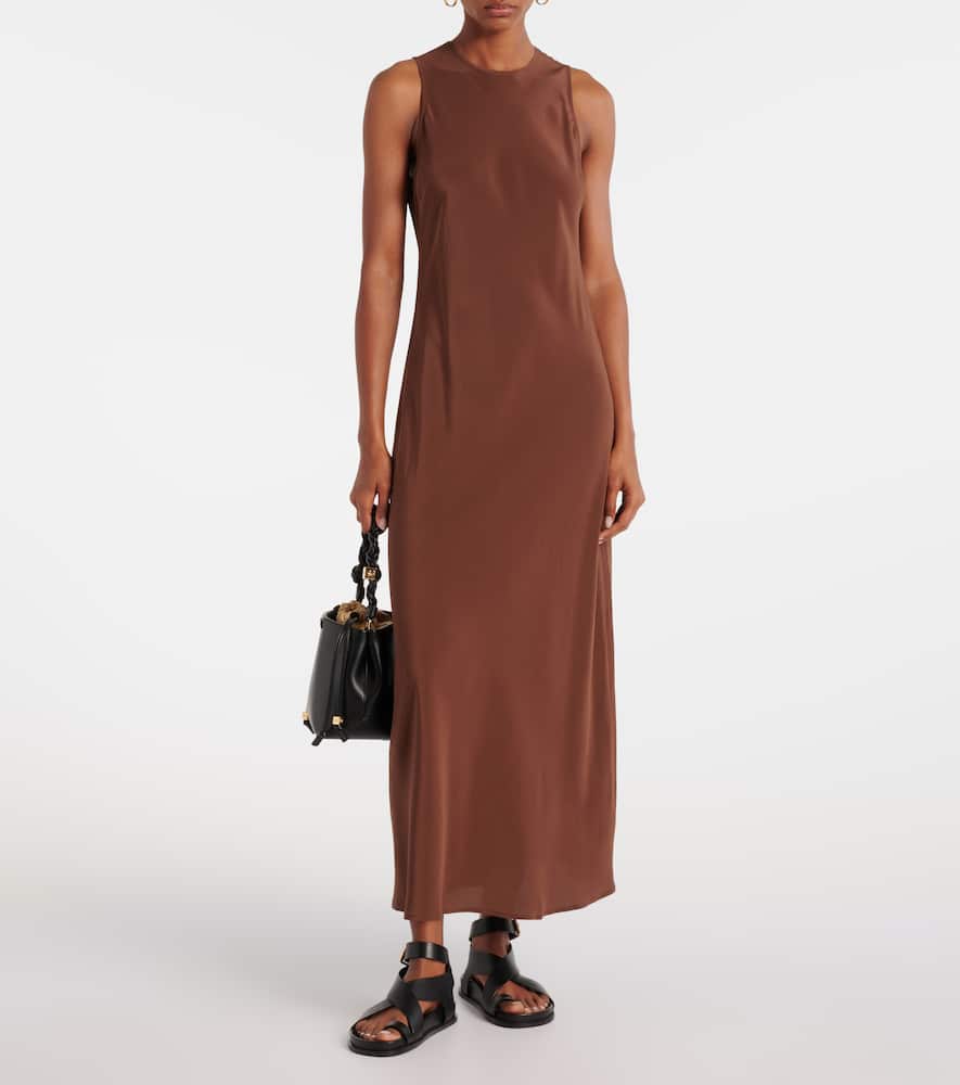 Valencia silk crêpe maxi dress