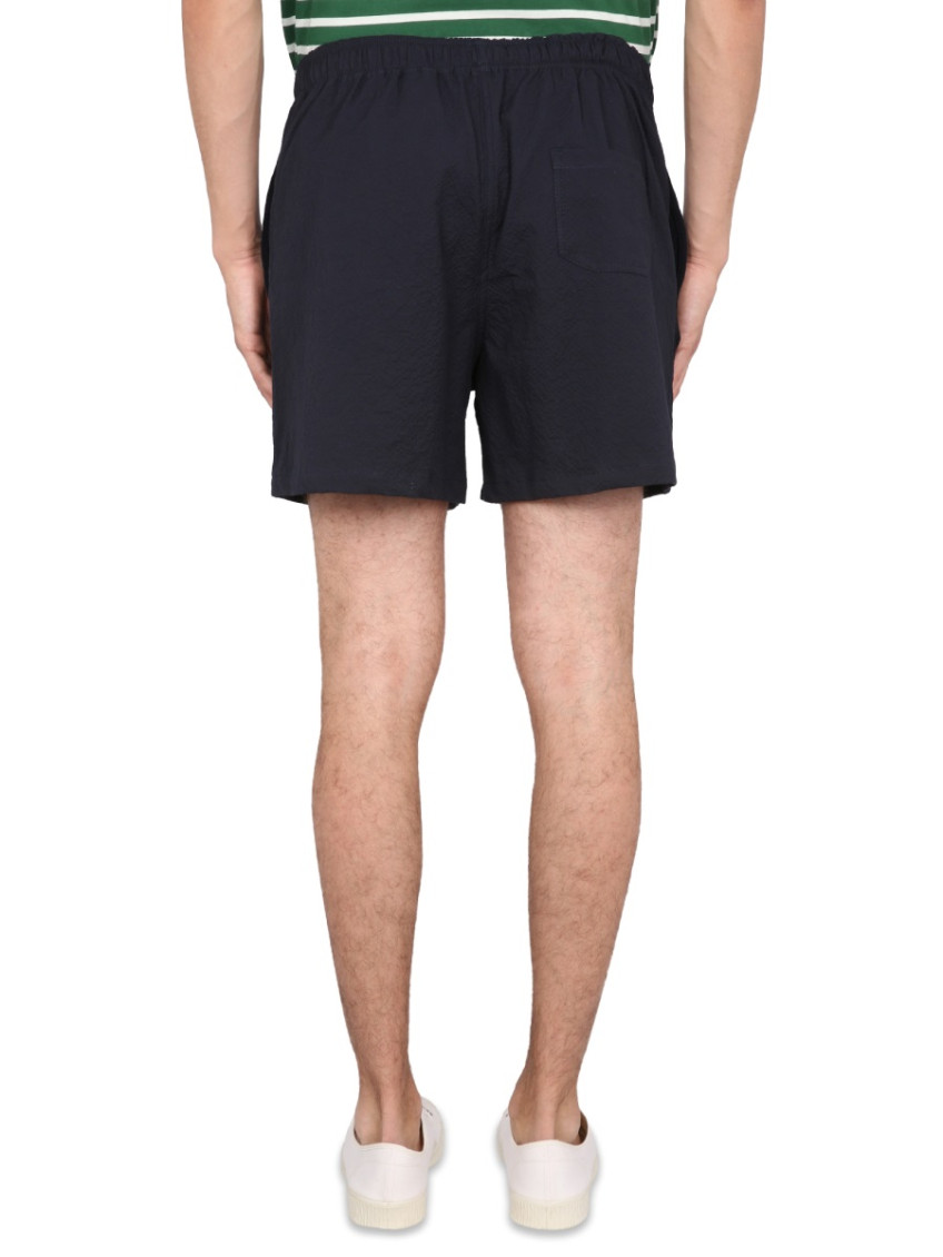 Dark Blue Solid Shorts