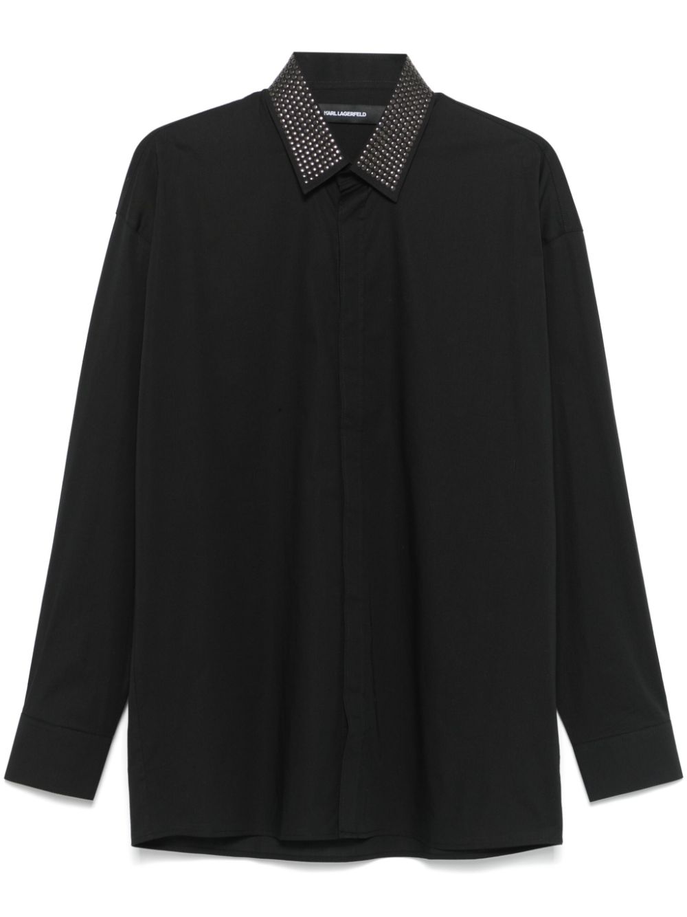 Studded-collar shirt - Black