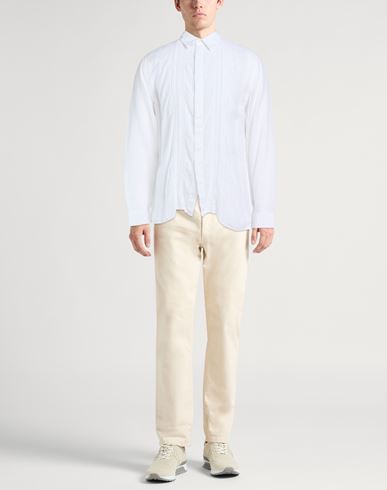 Man Shirt White Size L Linen