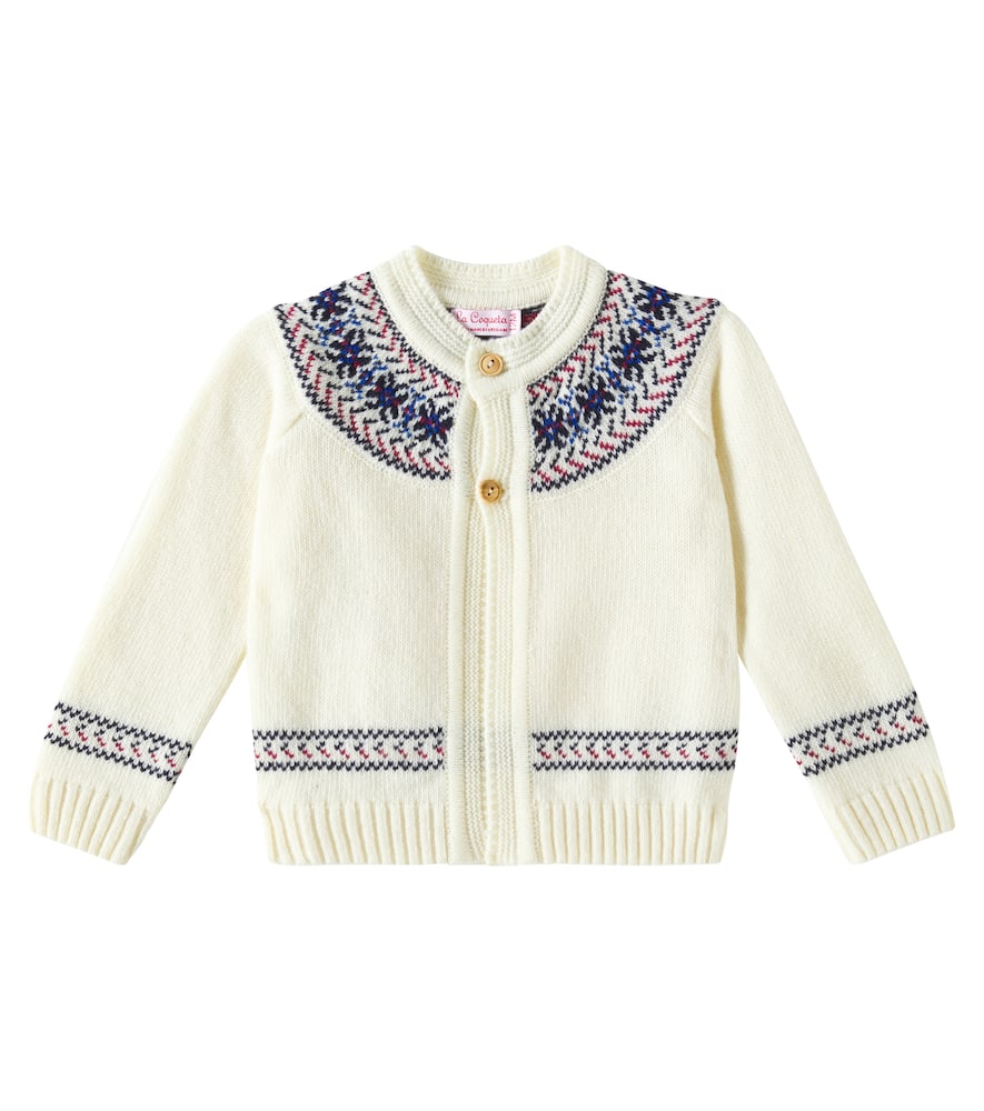Baby Fair Isle wool-blend cardigan