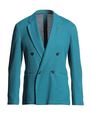 Man Blazer Deep teal Size 38 Wool