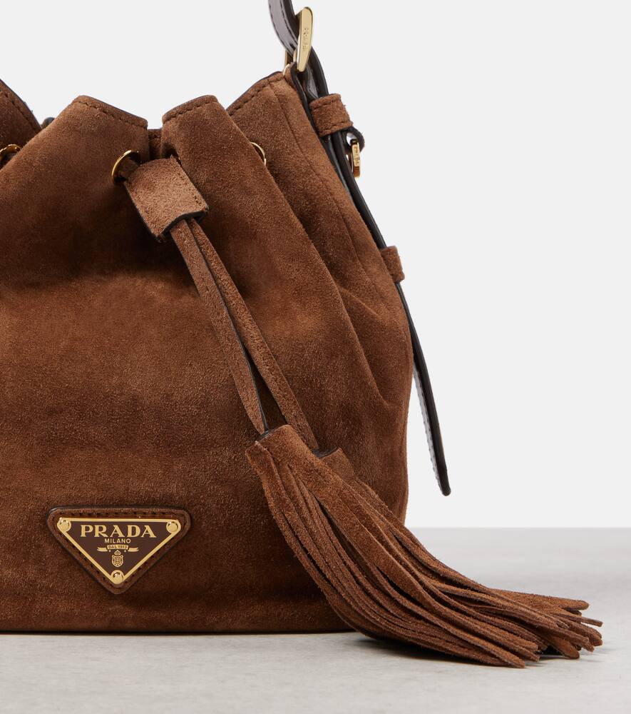 Prada Small suede bucket bag