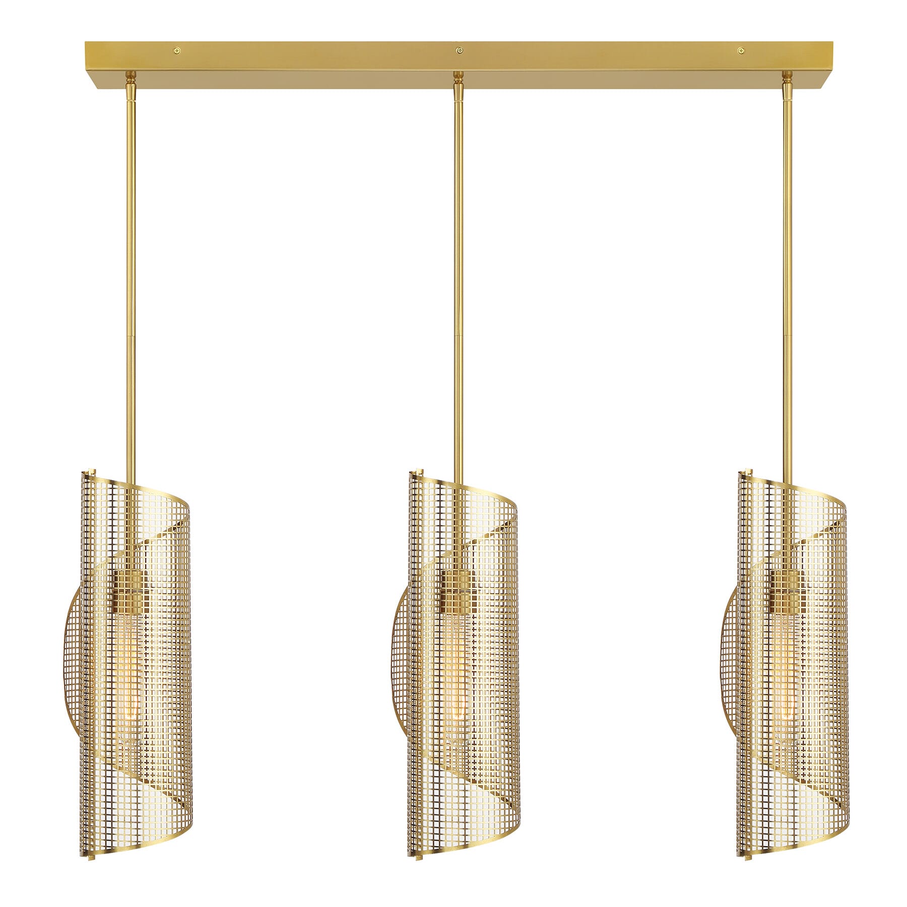 Hillbourne 3-Light Linear Chandelier in Warm Bra