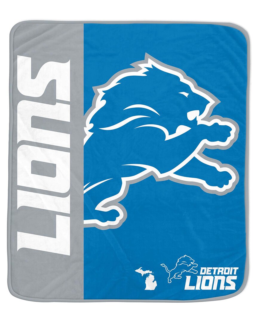 Detroit Lions Nfl Team Logo Soft Fleece Throw