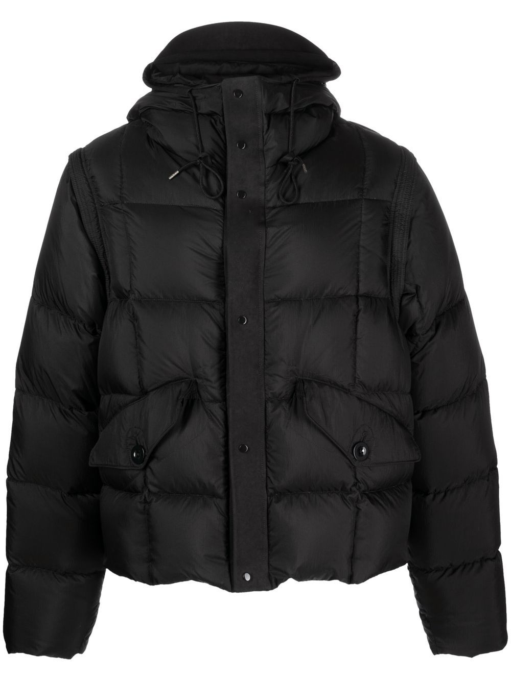 Detachable-sleeve padded jacket - Neutrals