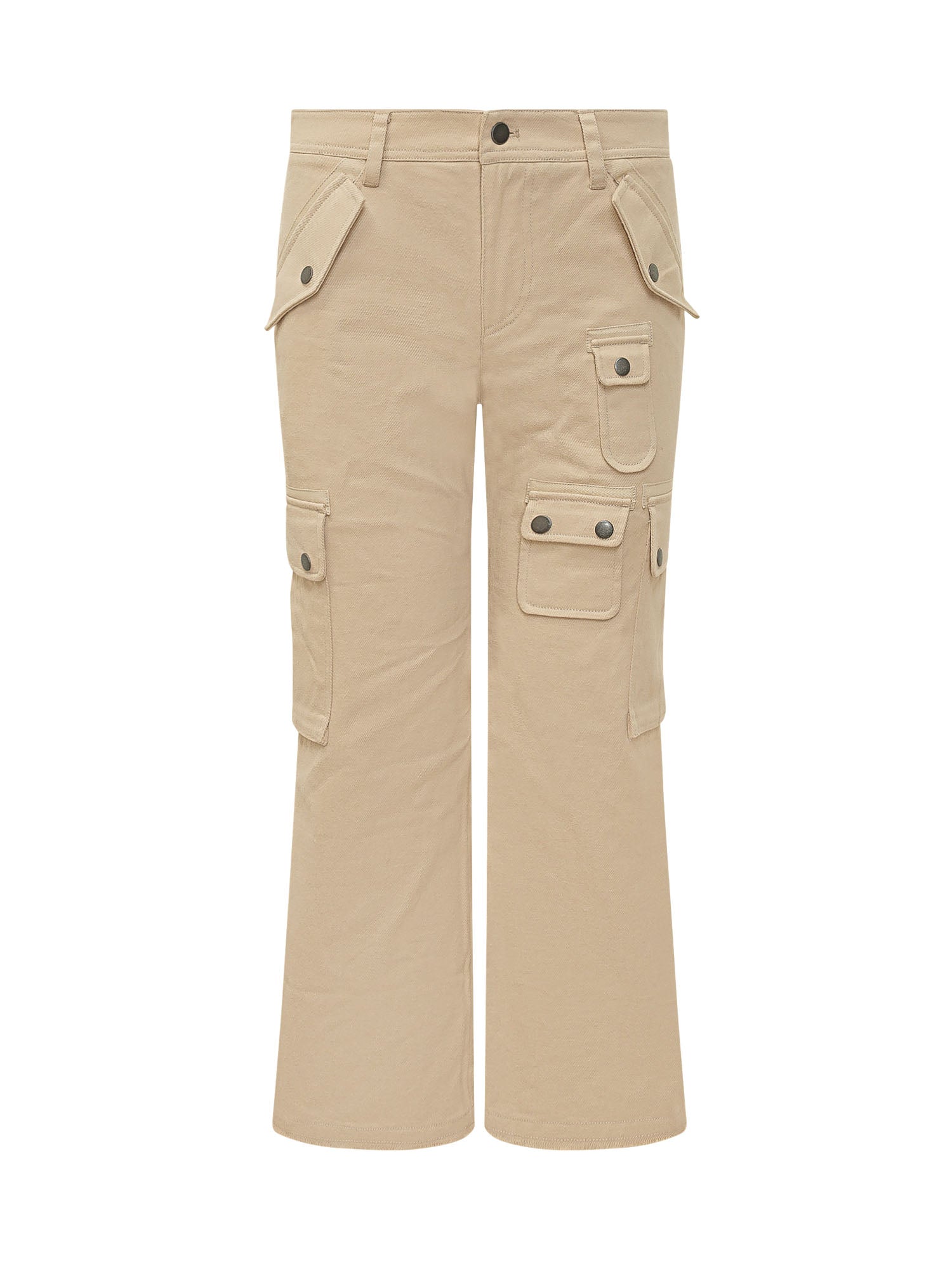 Straight-Leg Cargo Trousers with Pockets