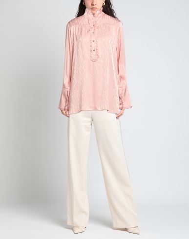 Woman Top Pink Size 6 Acetate, Silk