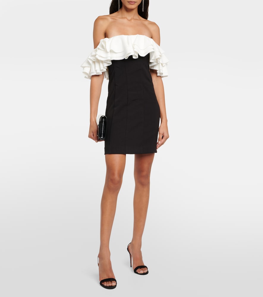 Kiara off-shoulder ruffled minidress