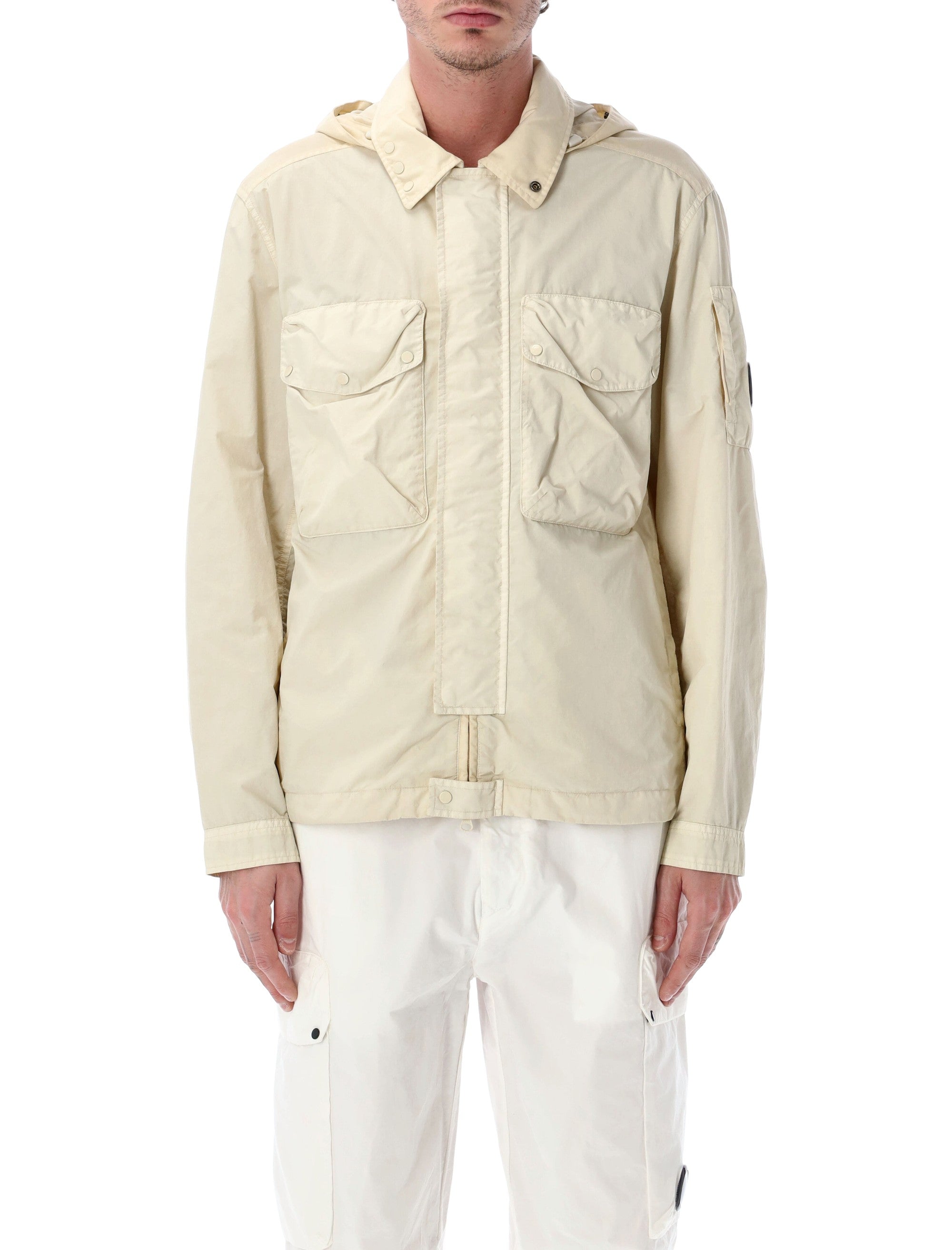 C. p. Company Lightweight Technical Overshirt with Integrated Hood - Size L