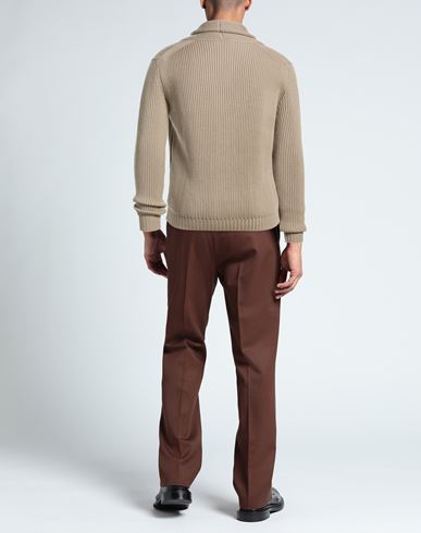 Man Cardigan Sand Size 40 Merino Wool