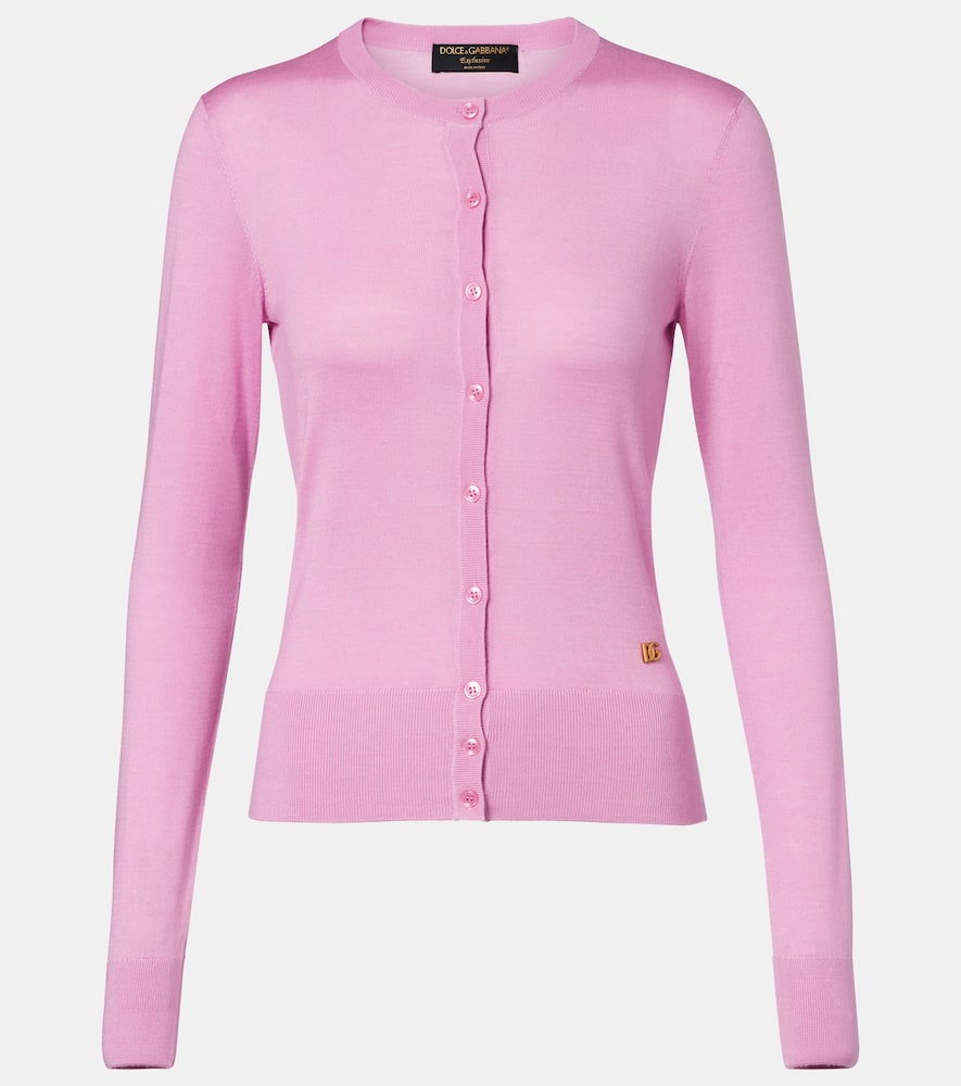Cashmere and silk cardigan