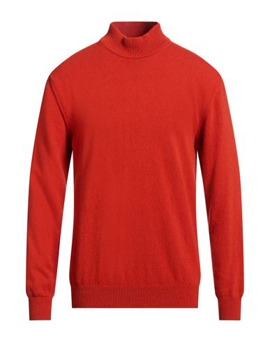 Man Turtleneck Rust Size XXL Merino Wool, Cashmere