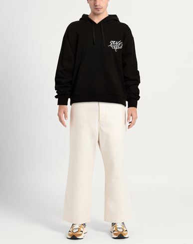 Man Sweatshirt Black Size L Cotton