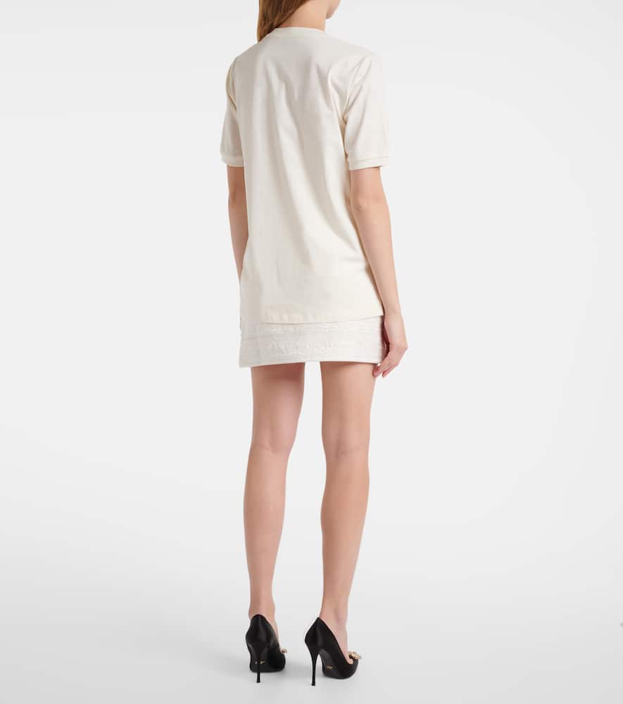 Bow-detail cotton jersey T-shirt