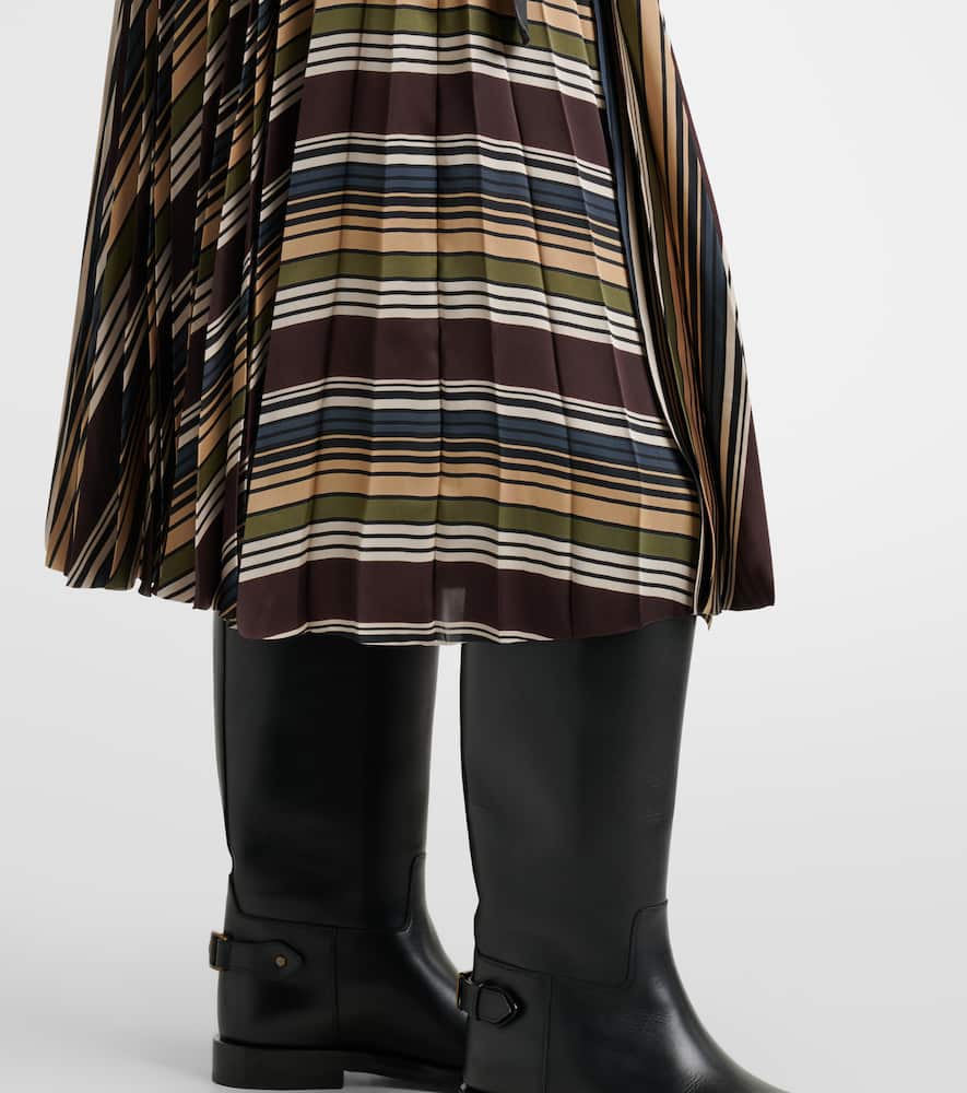 Striped midi skirt