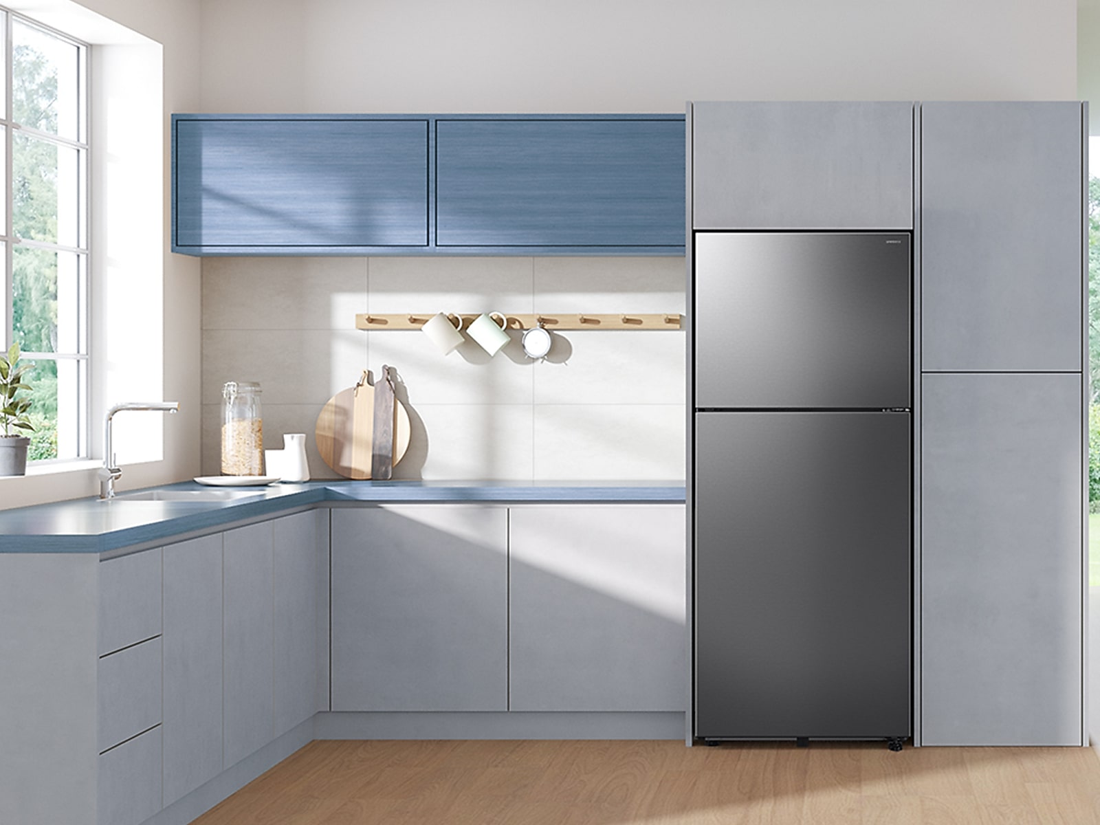18 cu. ft. Top Freezer Refrigerator with All-Around Cooling in Stainless Steel(RT70F18LRSRAA)