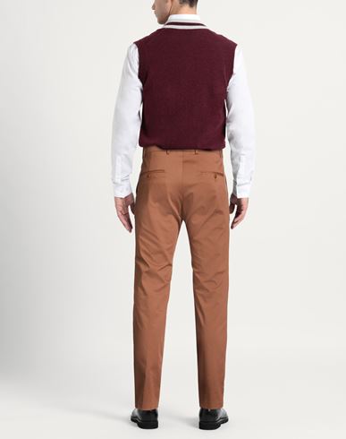 Roberto P Luxury Man Pants Brown Size 30 Cotton, Elastane
