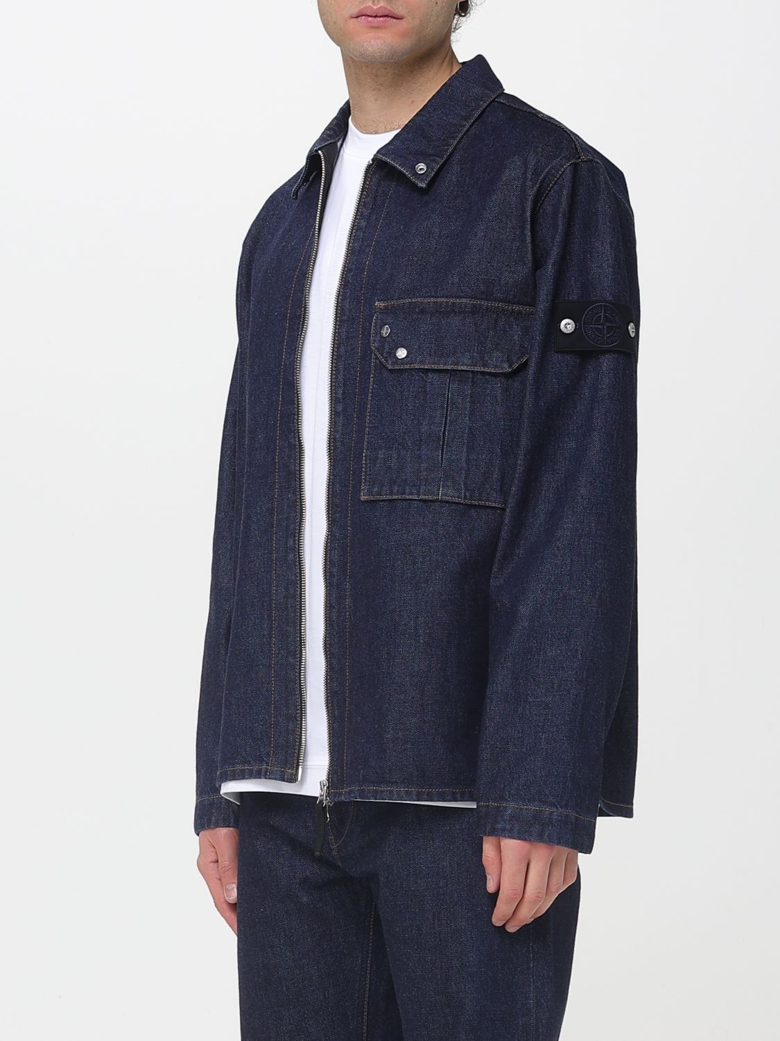 Shirt Men color Denim