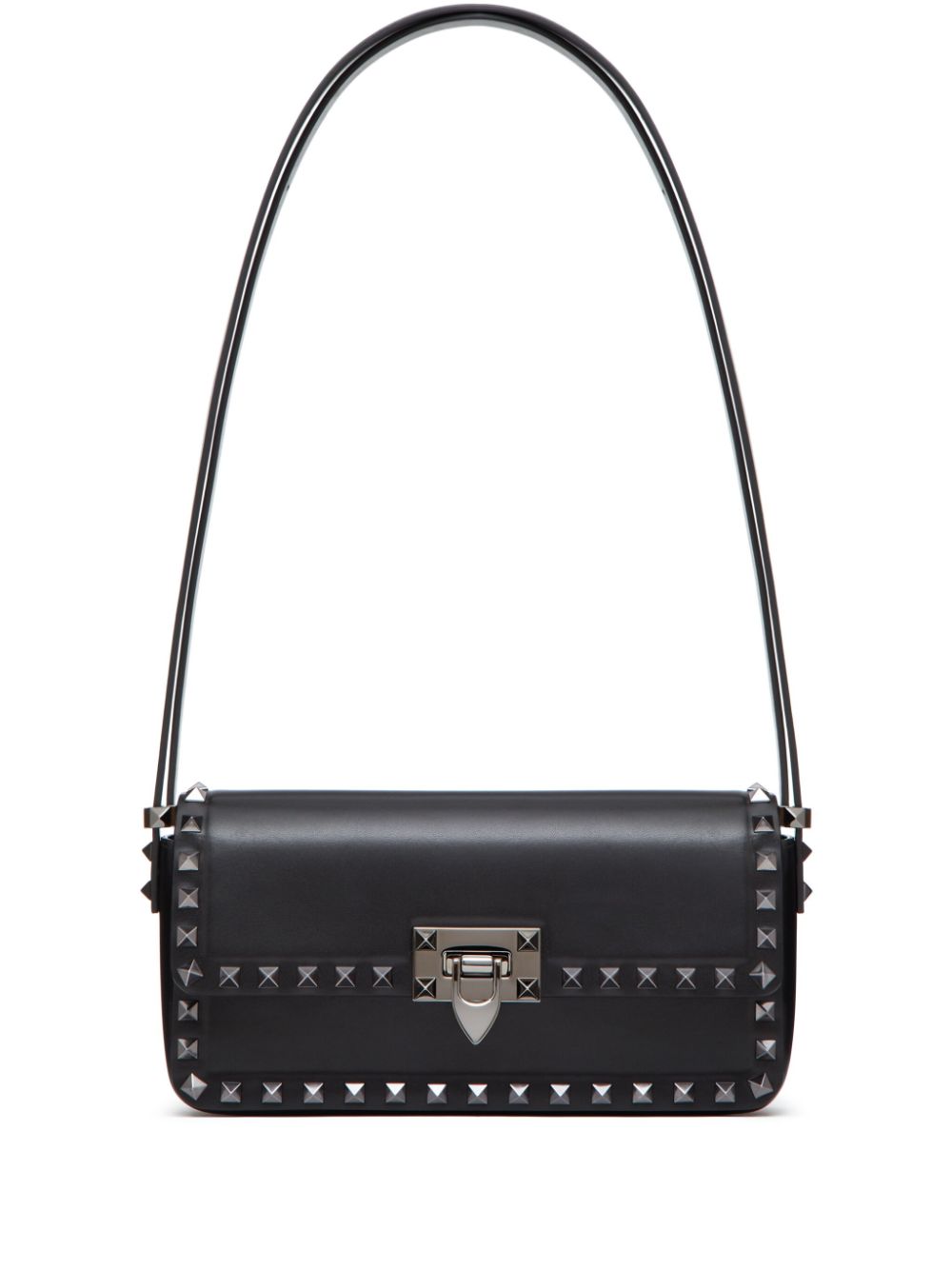 Rockstud-embellished shoulder bag - Black