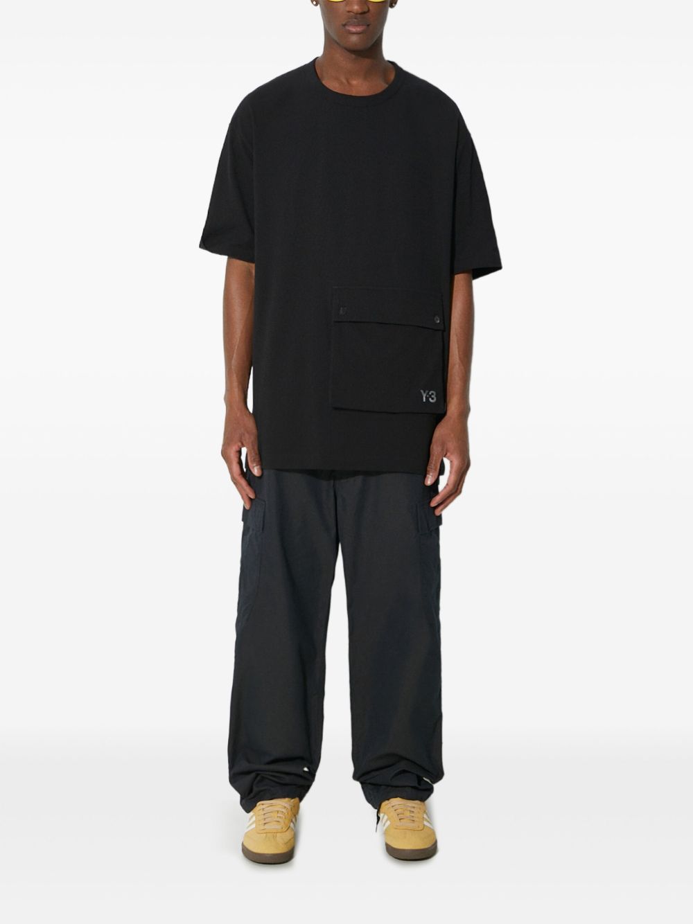 Logo-patch trousers - Black