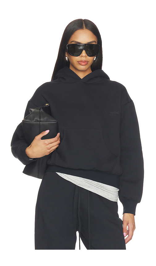 Fear of God ESSENTIALS Classic Fleece Hoodie in Vintage Black - Black. L also in M, S