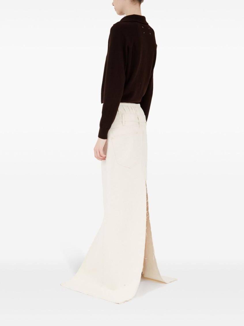 Buttoned Long Skirt
