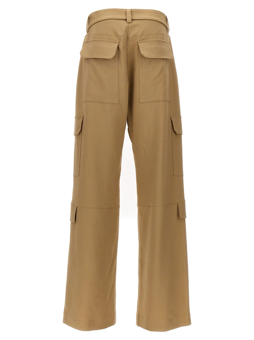 -Cargo Pantaloni Beige-Donna