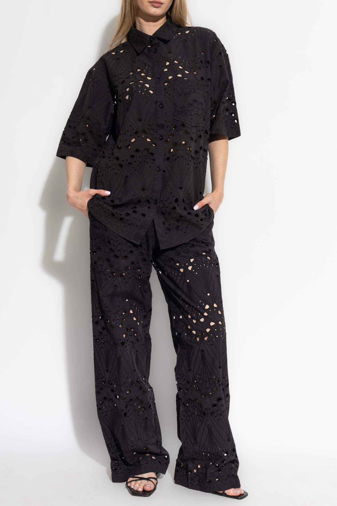 Gestuz Lace Pants, Women's, Black
