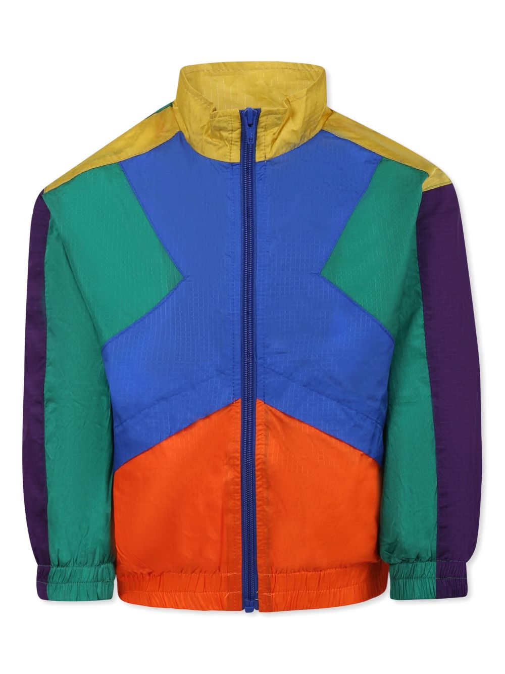 Colour-block bomber jacket - Blue
