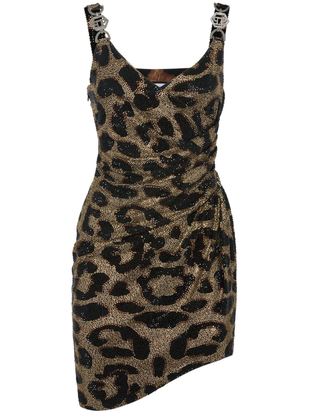 Leopard mini dress - Brown